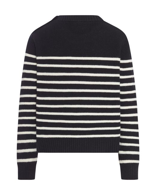 Roberto Collina Black Striped Sweater