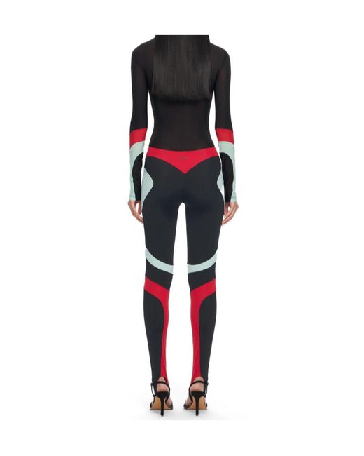 Off-White c/o Virgil Abloh Red Color Block Leggings