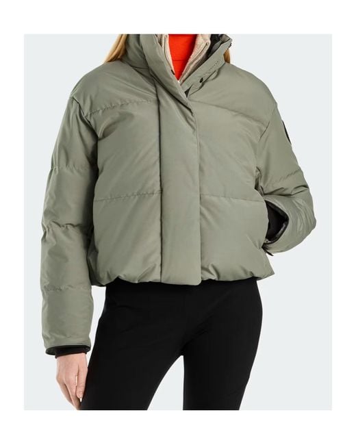 Canada Goose Green Grandview Cropped Jacket Label