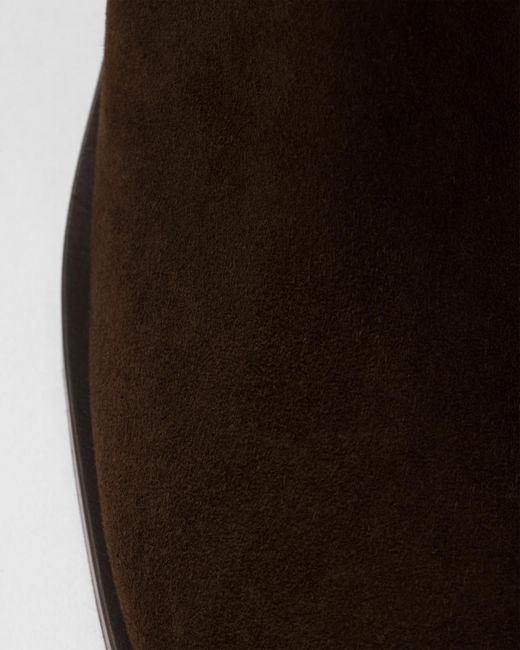 Prada Brown Suede Booties