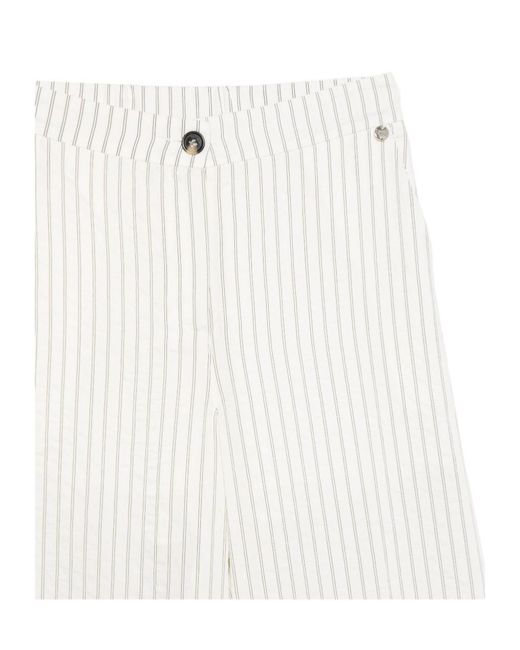 Liu Jo White Striped Pants