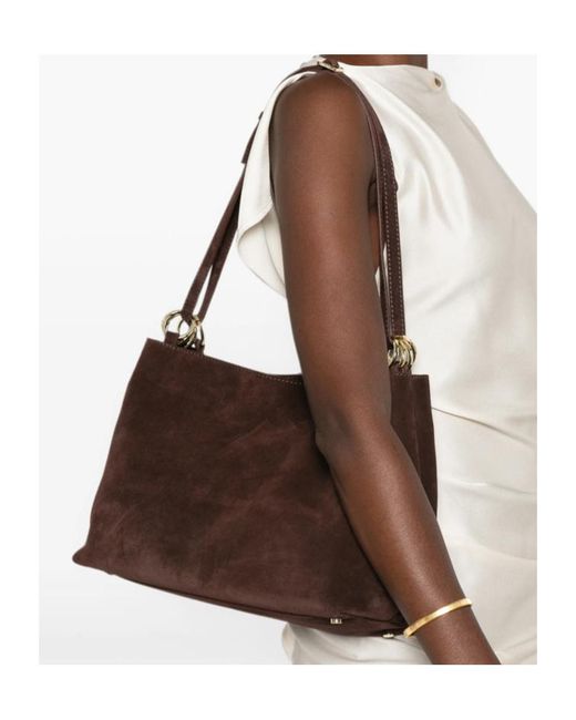 MANU Atelier Brown Eterno Ring-Detail Tote Bag