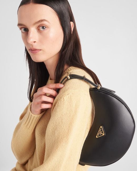 Prada Black Arqué Re-Nylon Mini Recycled-Nylon Shoulder Bag