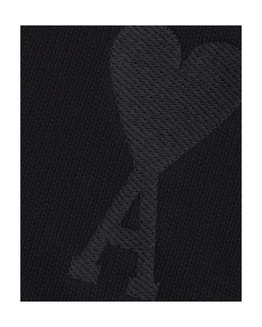 AMI Black Ami De Coeur Track Shorts for men