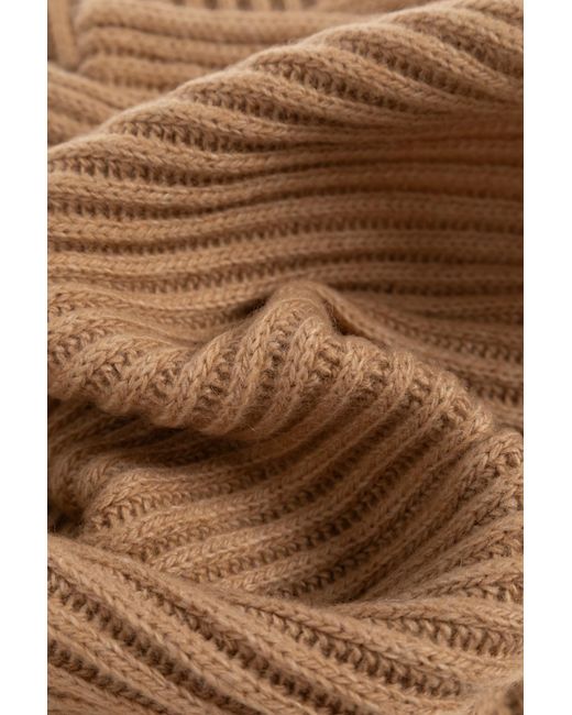 Moschino Natural Ribbed Logo Scarf for men