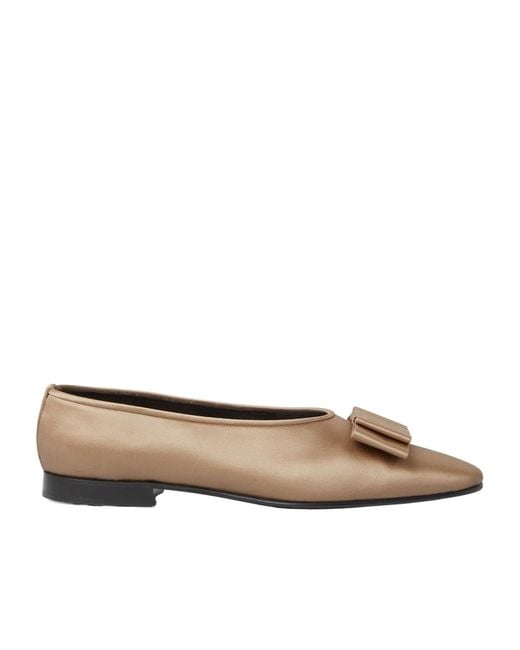 Loro Piana Brown Hennie Ballet Flat