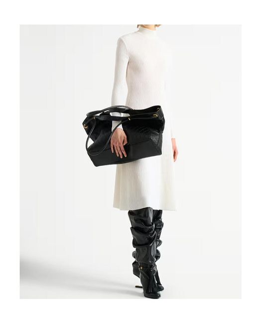Balmain White Rib-Knit Maxi Dress