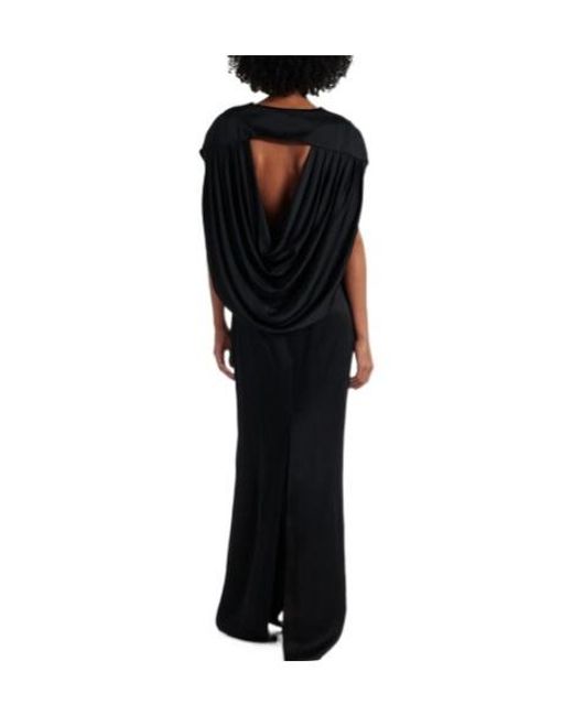 Stella McCartney Black Open-Back Satin Maxi Dress