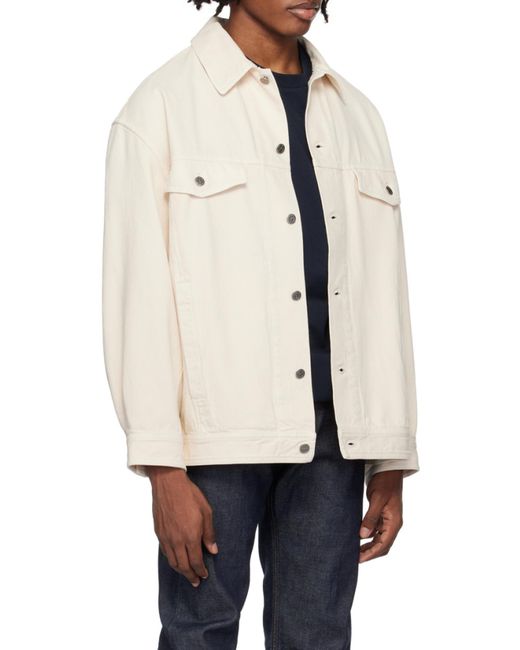 A.P.C. Natural Elvis Buttoned Denim Jacket for men
