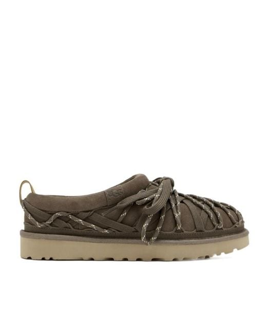Ugg Brown Tasman Wovened Lace-Up Sandals