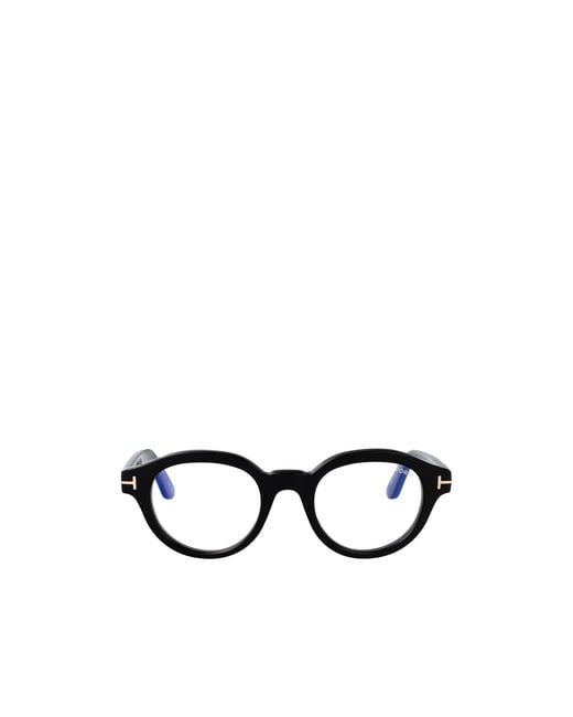 Tom Ford White Eyewear Round Frame Glasses for men