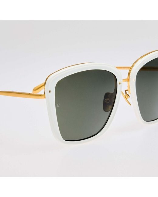 Linda Farrow Green Full Frame Sunglasses