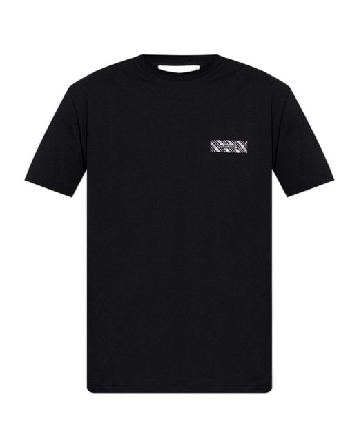 Iceberg Black Logo Plaque Crewneck T-Shirt for men