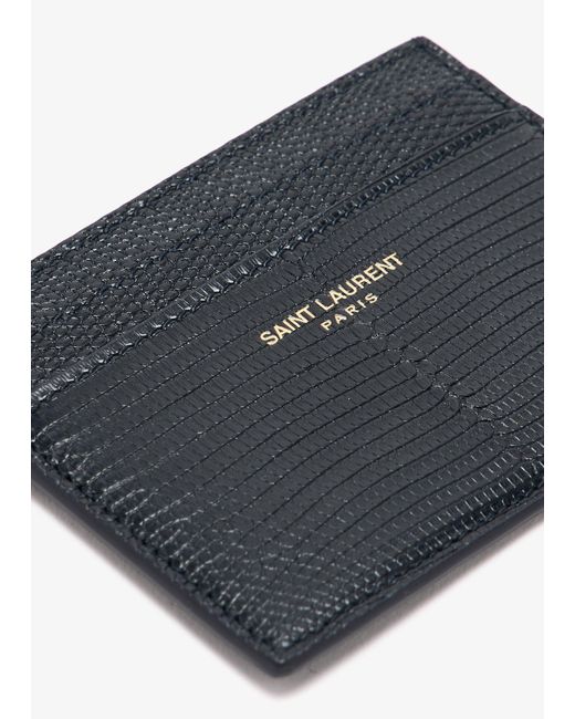 Saint Laurent Blue Rectangular Card Holder