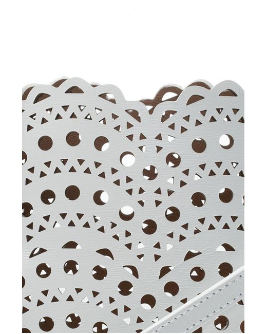 Alaïa White Alaïa Mina 25 Laser-Cut Tote Bag