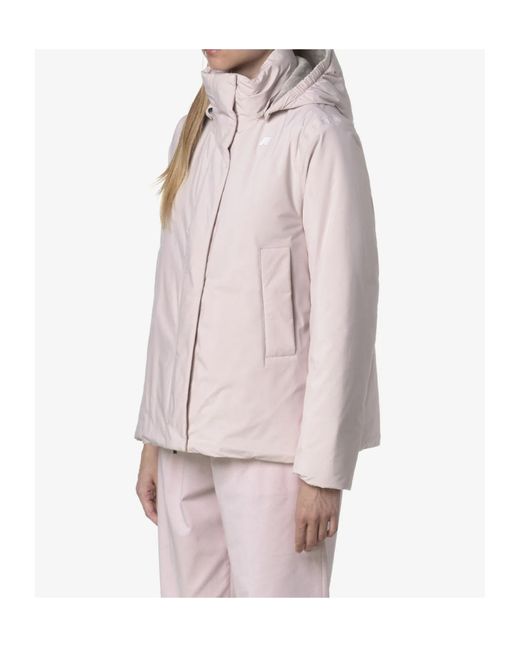 K-Way Pink Marlette Soft Touch Waterproof Jacket