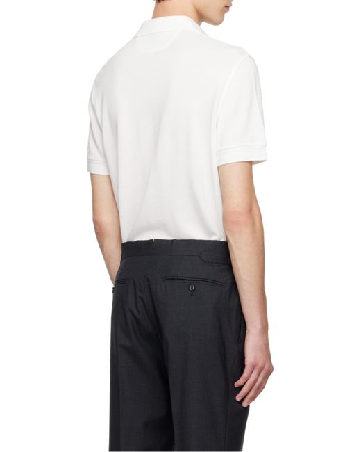 Tom Ford White Short-Sleeved Polo Shirt for men
