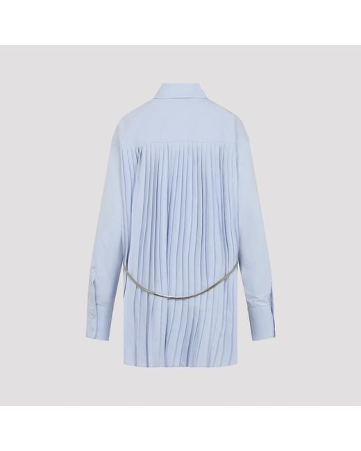 Sportmax Blue Nespola Long-Sleeved Shirt