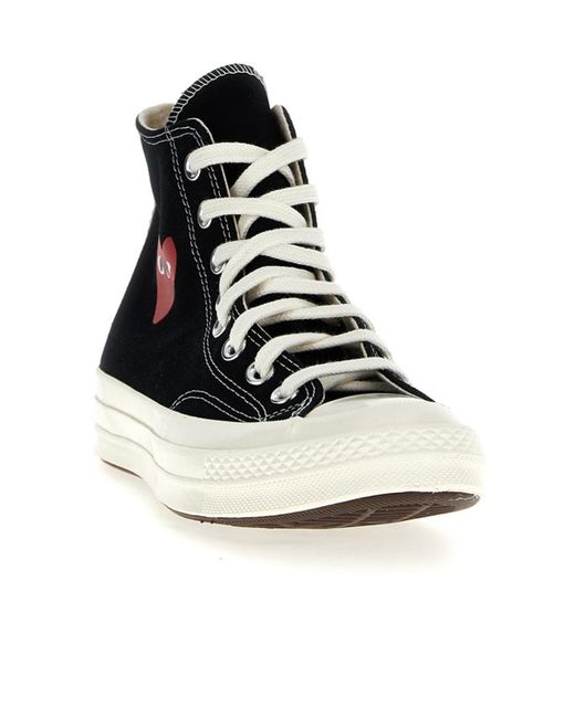 COMME DES GARÇONS PLAY Black High Top Casual Shoes for men