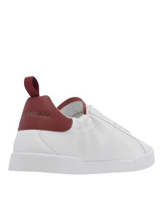 Dolce & Gabbana White Portofino Calfskin Sneakers for men