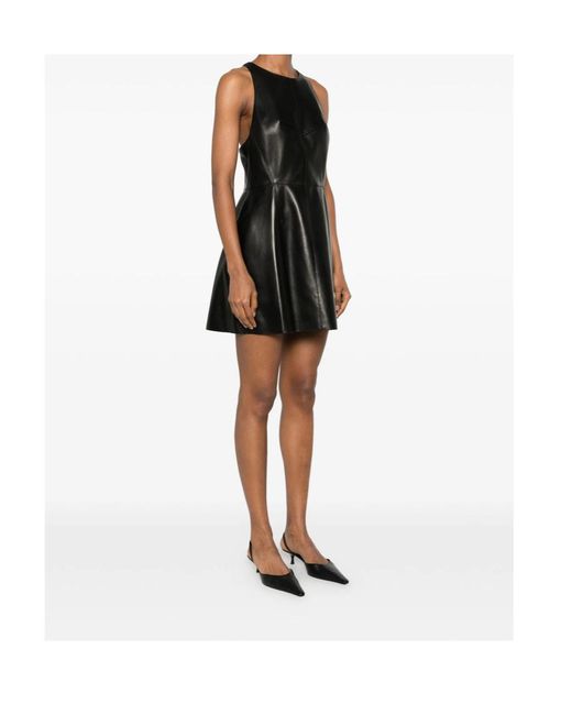 Givenchy Black Sleeveless Leather Mini Dress