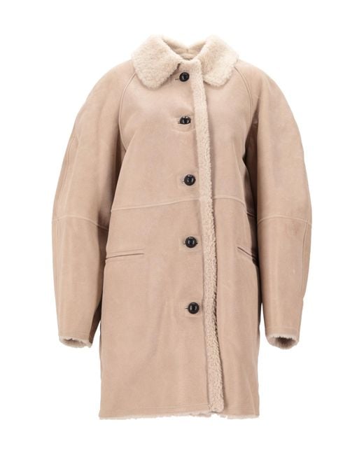 Isabel Marant Natural Berthie Single Breasted Coat