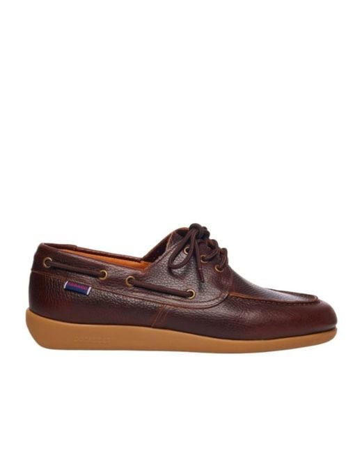 Sebago Brown Round-Toe Loafers for men