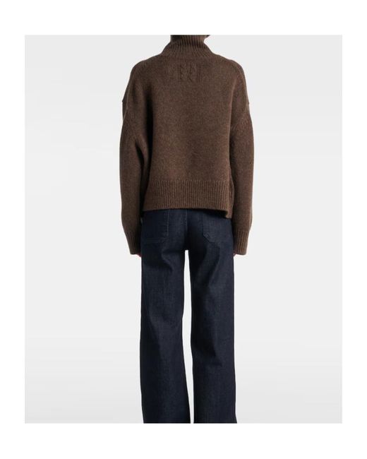 Nili Lotan Brown Turtleneck Sweater