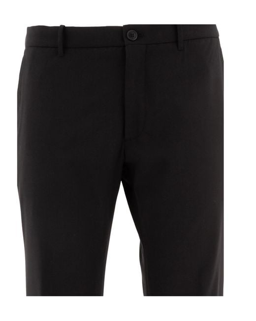 Incotex Black Elastic Waist Pants for men