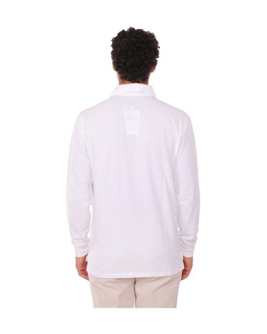 Polo Ralph Lauren White Long Sleeve Polo Shirt for men