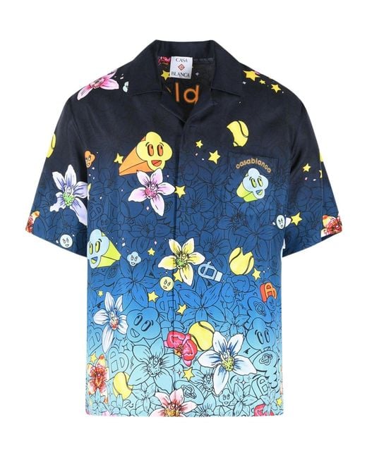 Casablanca Blue Collage D'Icones Shirt for men