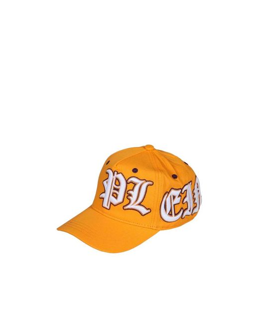 Philipp Plein Orange Logo-Embroidered Cotton Cap for men