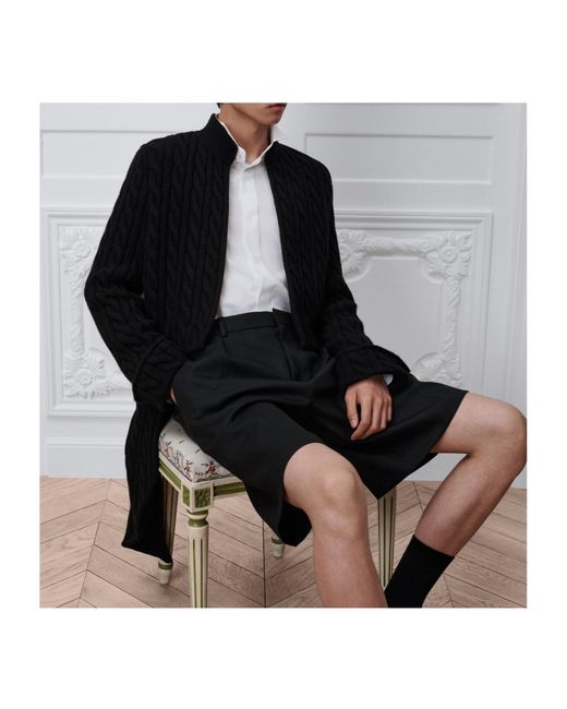 Dior Black Cable Knit Cardigan for men