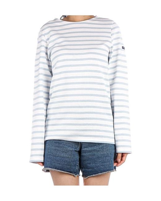 Saint James Blue Striped T-Shirt