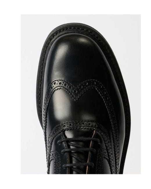 Our Legacy Black Leather Lace-Up Oxford Shoes for men