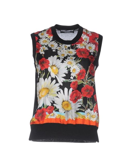 Dolce & Gabbana Black Printed Jumpers