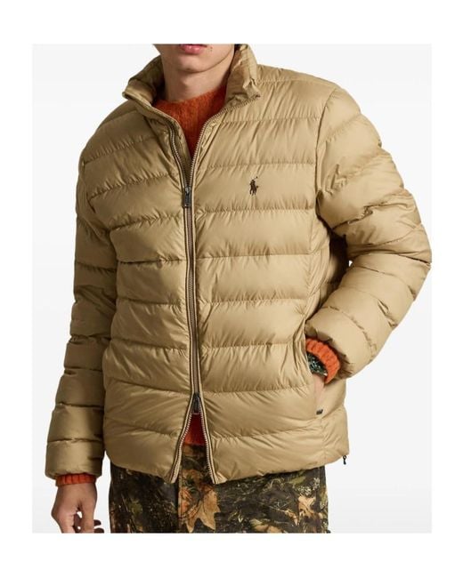 Polo Ralph Lauren Natural Quilted Mock-Neck Jacket for men