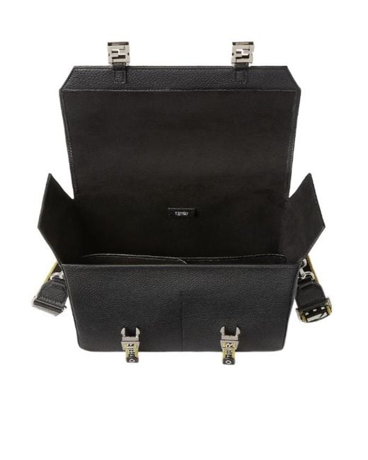 Fendi Black Cuoio Romano Leather Bag for men