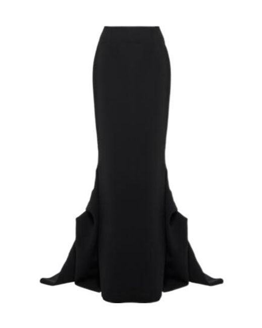 Maticevski Black Tuberose Maxi Skirt