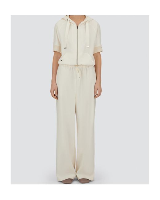 Herno White Drawstring Trousers
