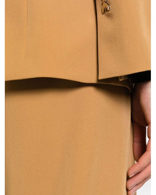 Patrizia Pepe Natural Peak-Lapel Blazer