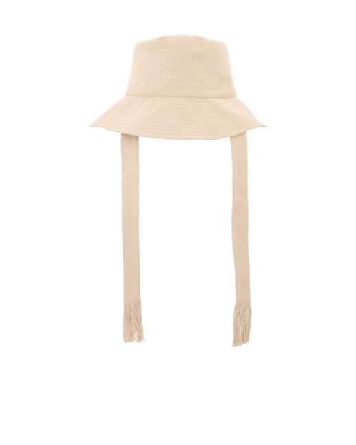 Isabel Marant White Shaley Logo Hat