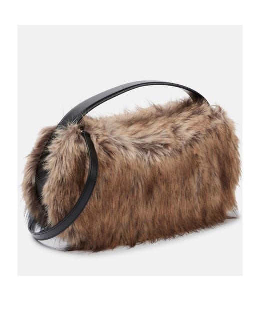 Coperni Brown Sound Swipe Zipper Shoulder Bag