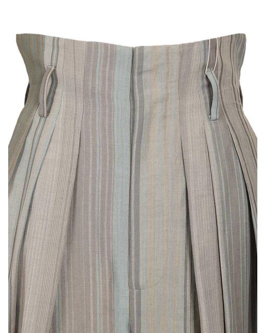 Vivienne Westwood Gray Bag Pleated Wide-Leg Pants