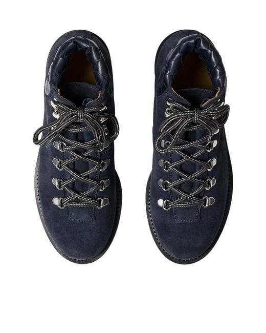 Scarosso Blue Catherine Round-Toe Lace-Up Boots