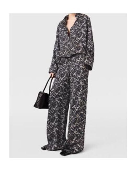 Stella McCartney Gray Lace Elasticated Waistband Trousers