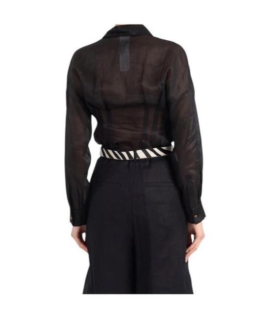 Max Mara Black Long-Sleeved Shirt