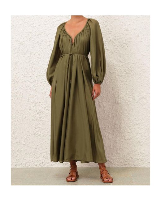 Zimmermann Green Acacia Maxi Dress