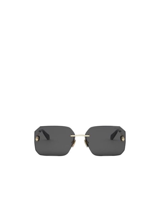 BVLGARI White Bulgari Rectangular Frame Sunglasses