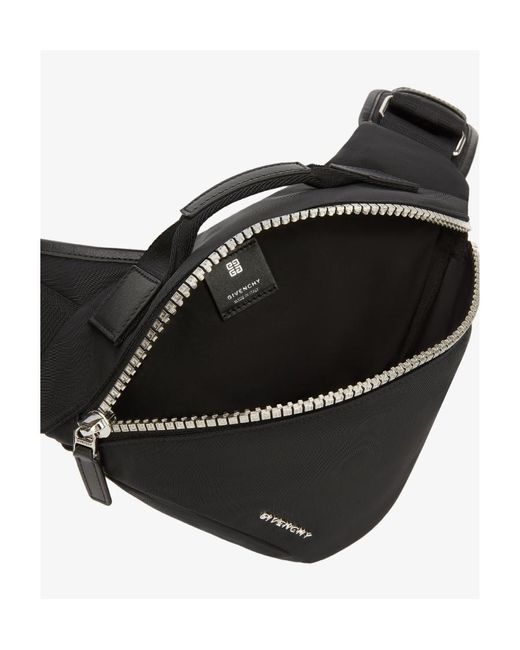 Givenchy Black Small G-Zip Triangle Shoulder Bag for men